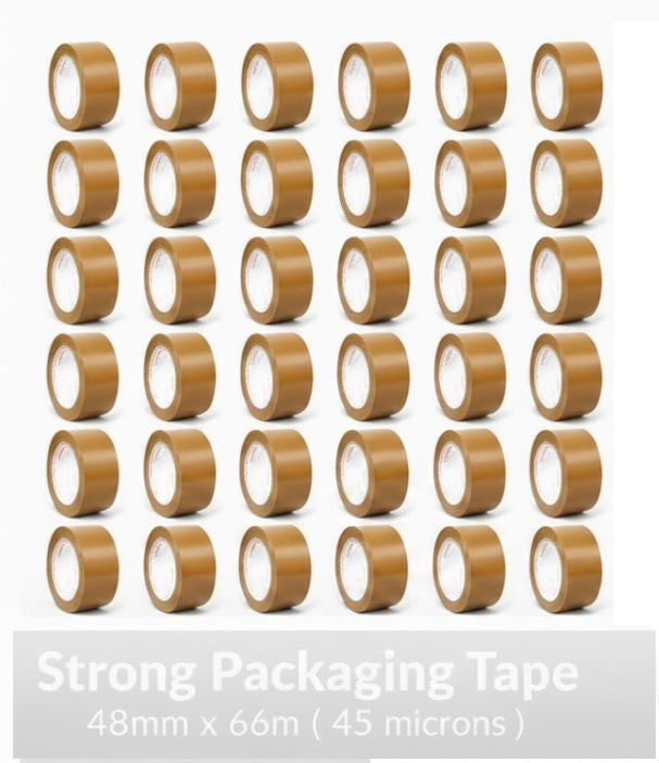 KAD Pro Brown Packaging Tape 48mm x 66m Heavy Duty Parcel Tape Strong Packaging Tape For Sealing Cartons, Moving House Boxes, Shipping Office Warehouse, Postal Use & Regular Use